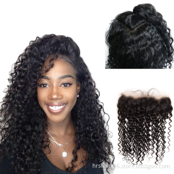 Lace Frontal Closure for full head Spanish curly 100% virgin Remy Peruvian human hair weaving